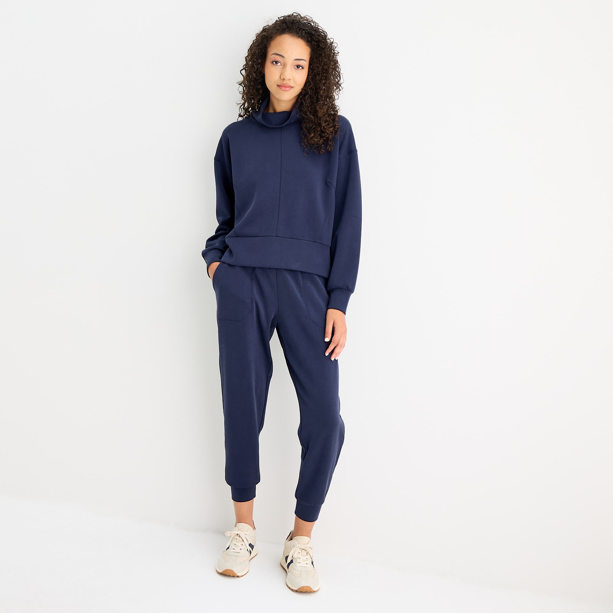 Stylus Womens Funnel Neck Long Sleeve Sweatshirt