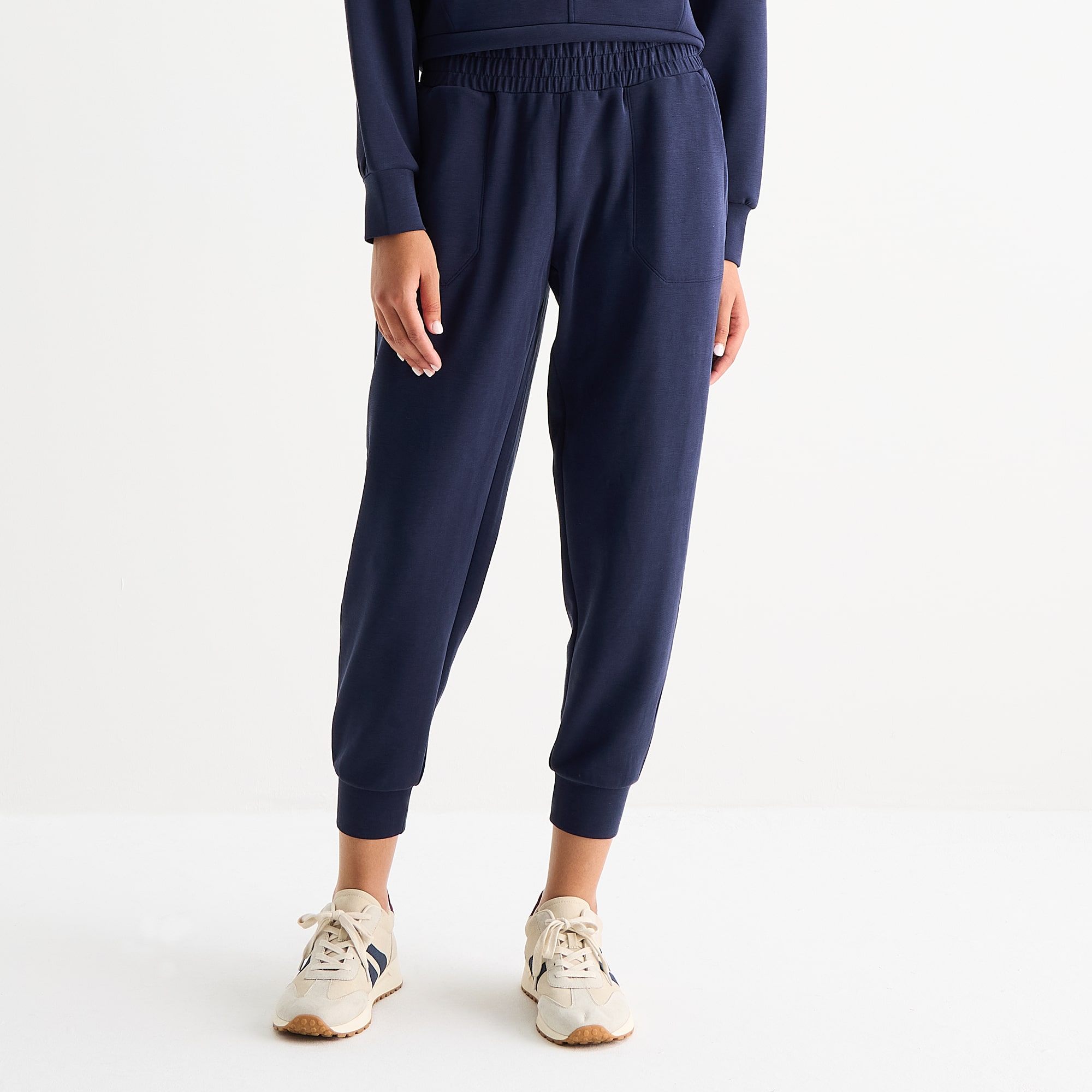 Stylus Womens Cuffed Mid Rise Jogger Pant