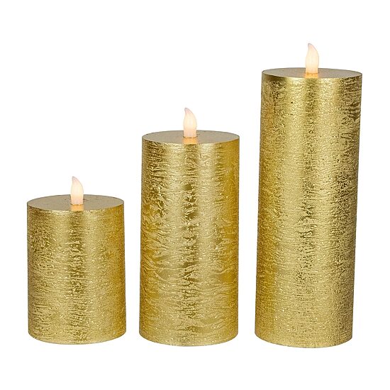 Northlight 9" Led Flickering Flameless Pillar Flameless Candle
