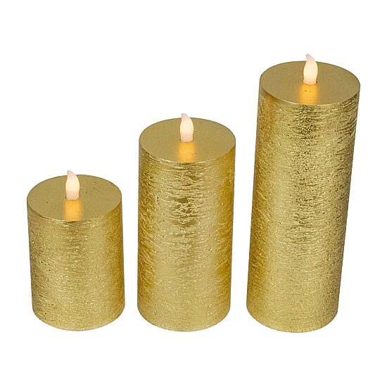 Northlight 9" Led Flickering Flameless Pillar Flameless Candle