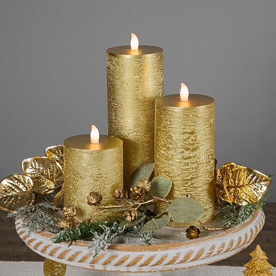 Northlight 9" Led Flickering Flameless Pillar Flameless Candle