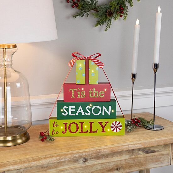 Northlight 12" Lighted "This Is The Season To Be Jolly" Marquee Lights