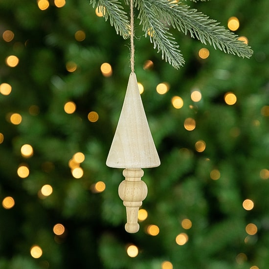 Northlight 6" Natural Trees Wooden Christmas Ornament