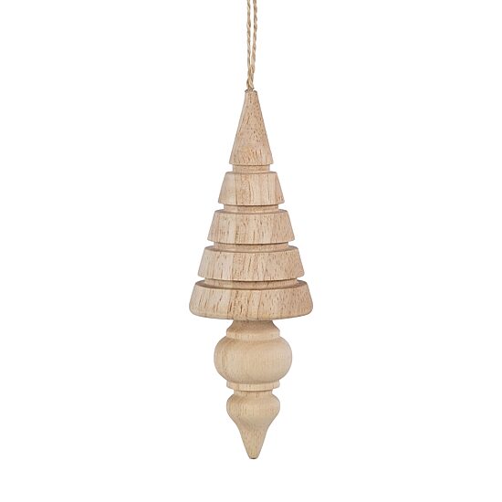 Northlight 6" Natural Trees Wooden Christmas Ornament