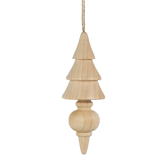 Northlight 6" Natural Trees Wooden Christmas Ornament