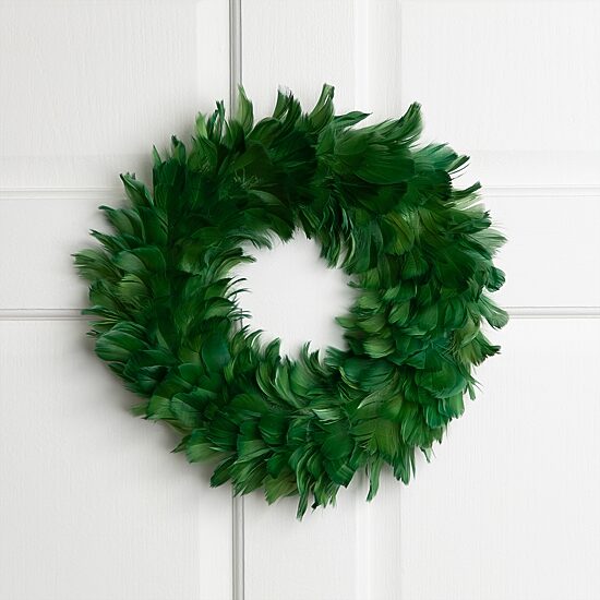 Northlight 15" Wispy Feather Wreath