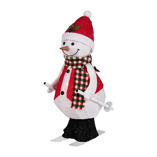 Northlight 24" Led Lighted Animated Skiing Snowman Christmas Yard Art