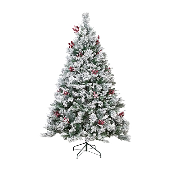 Northlight 7ft Heavily Flocked Whittaker Spruce Full 6 1/2 Foot Flocked Spruce Christmas Tree