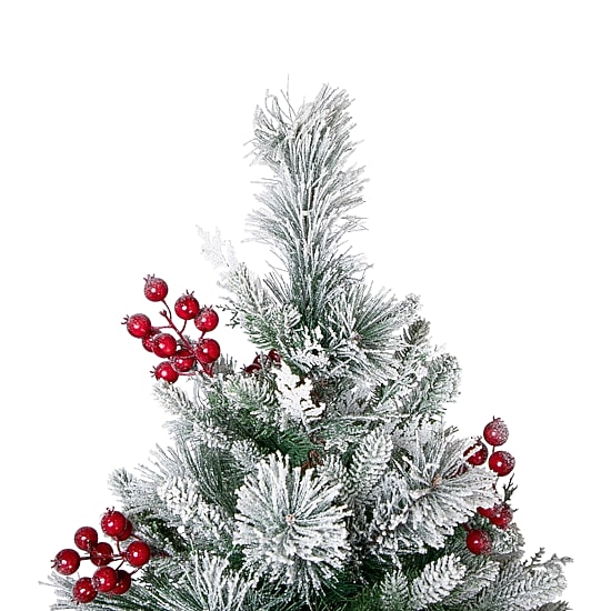Northlight 7ft Heavily Flocked Whittaker Spruce Full 6 1/2 Foot Flocked Spruce Christmas Tree