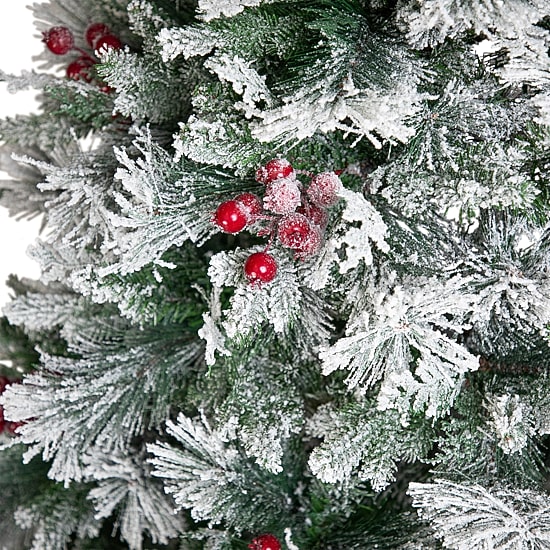 Northlight 7ft Heavily Flocked Whittaker Spruce Full 6 1/2 Foot Flocked Spruce Christmas Tree