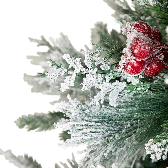 Northlight 7ft Heavily Flocked Whittaker Spruce Full 6 1/2 Foot Flocked Spruce Christmas Tree