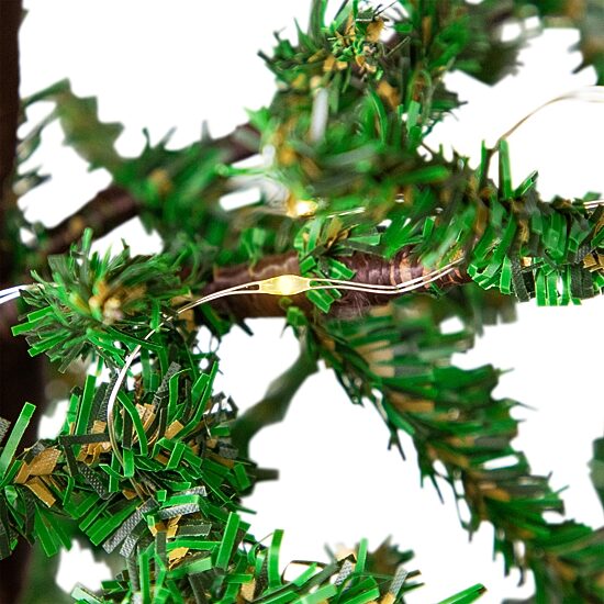 Northlight 4ft Pre Lit With Pinecones And Burlap Base 4 Foot Pre-Lit Pine Christmas Tree