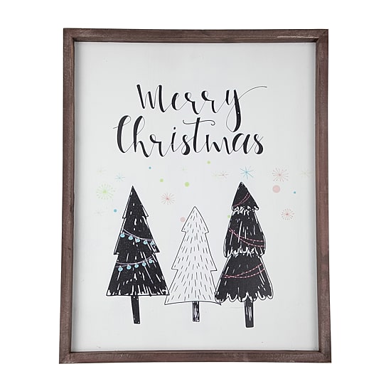 Northlight 20" "Merry" With Trees Wall Sign