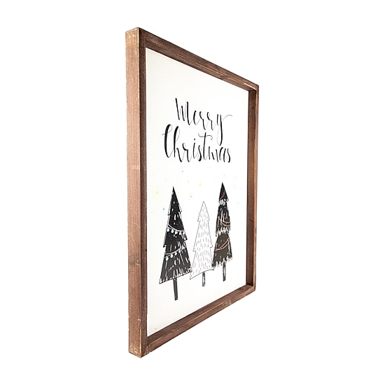 Northlight 20" "Merry" With Trees Wall Sign