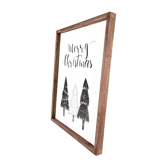 Northlight 20" "Merry" With Trees Wall Sign