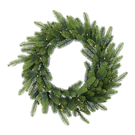 Northlight 24" Battery Operated Led Noble Fir Wreath