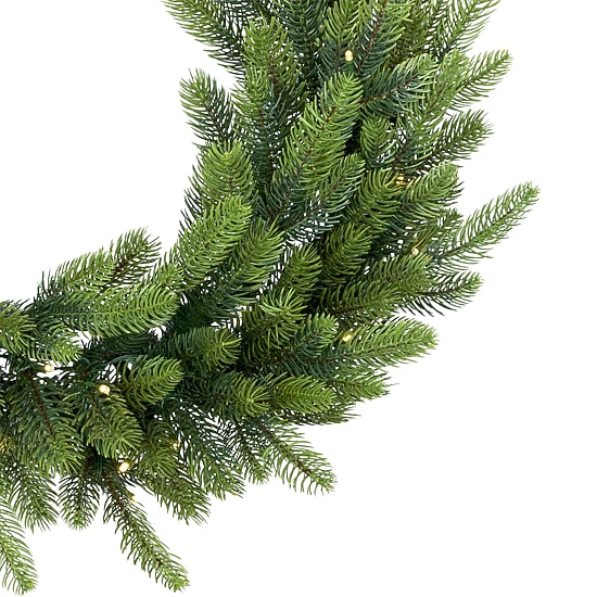 Northlight 24" Battery Operated Led Noble Fir Wreath