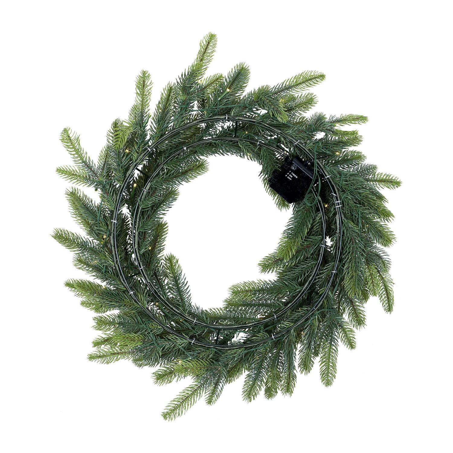 Northlight 24" Battery Operated Led Noble Fir Wreath
