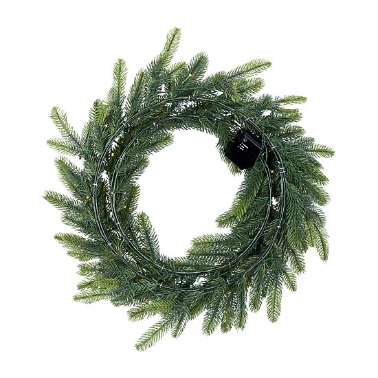 Northlight 24" Battery Operated Led Noble Fir Wreath