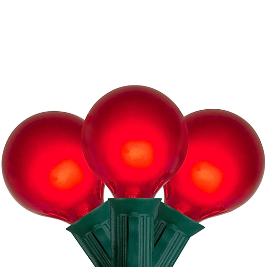 Northlight 14ft 15ct Red G50 Globe Patio Satin Finish String Lights