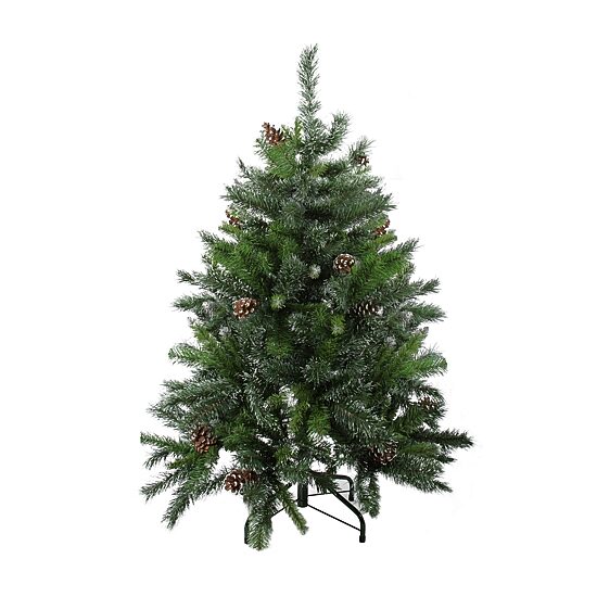 Northlight 4ft Full Snowy Delta Pine With Pine Cones 4 Foot Pine Christmas Tree