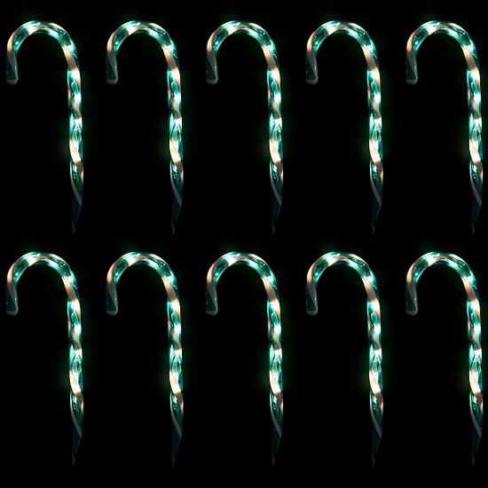 Northlight 12" Lighted Outdoor Candy Cane Christmas Yard Art