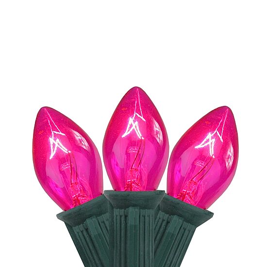 Northlight 24ft 25ct Pink C7 String Lights