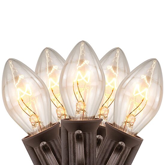 Northlight 24ft 25ct C7 Brown Wire String Lights