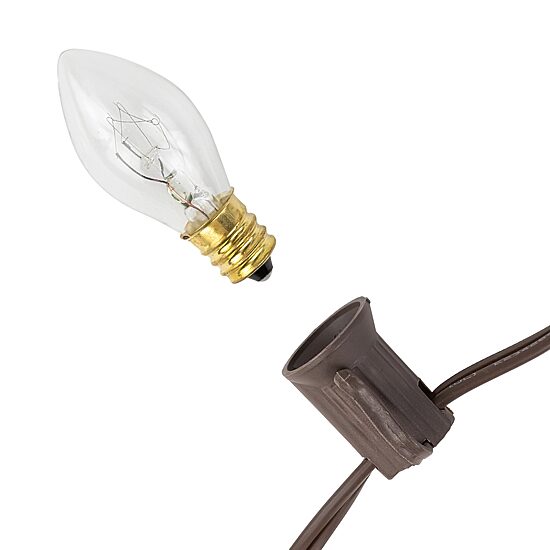 Northlight 24ft 25ct C7 Brown Wire String Lights