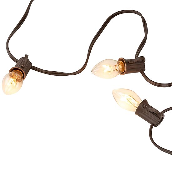 Northlight 24ft 25ct C7 Brown Wire String Lights