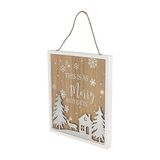 Northlight 14" Lighted "This Is As Merry As It Gets" Wall Sign
