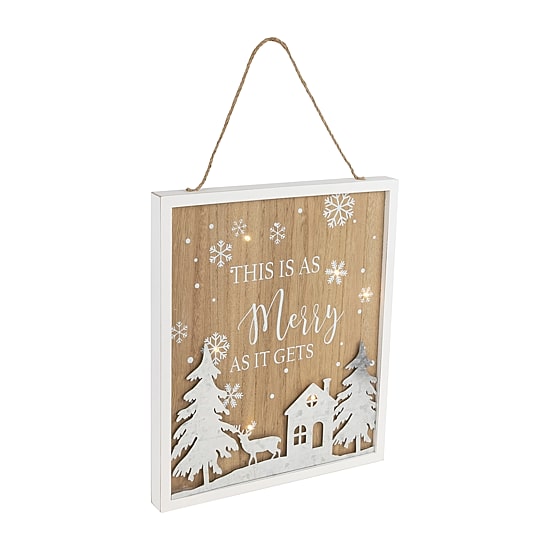 Northlight 14" Lighted "This Is As Merry As It Gets" Wall Sign