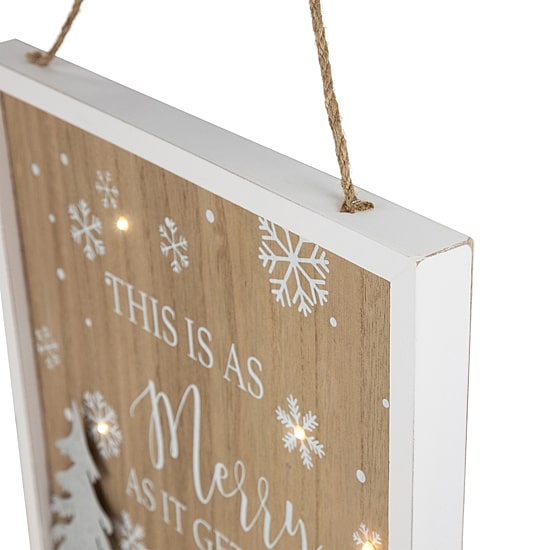 Northlight 14" Lighted "This Is As Merry As It Gets" Wall Sign