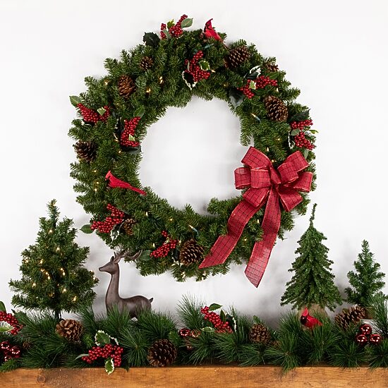 Northlight 36" Prelit Canadian Pine Artificial Wreath