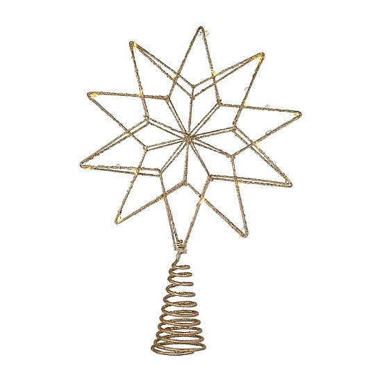 Northlight 12" Led Glittered Gold Star Christmas Tree Topper