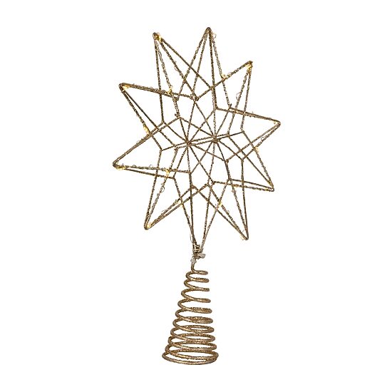 Northlight 12" Led Glittered Gold Star Christmas Tree Topper