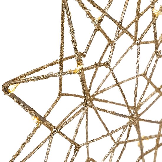 Northlight 12" Led Glittered Gold Star Christmas Tree Topper