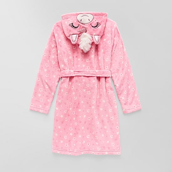 Dream Big Peace Out Girls Plush Long Sleeve Mid Length Robe