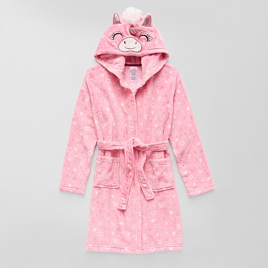 Dream Big Peace Out Girls Plush Long Sleeve Mid Length Robe