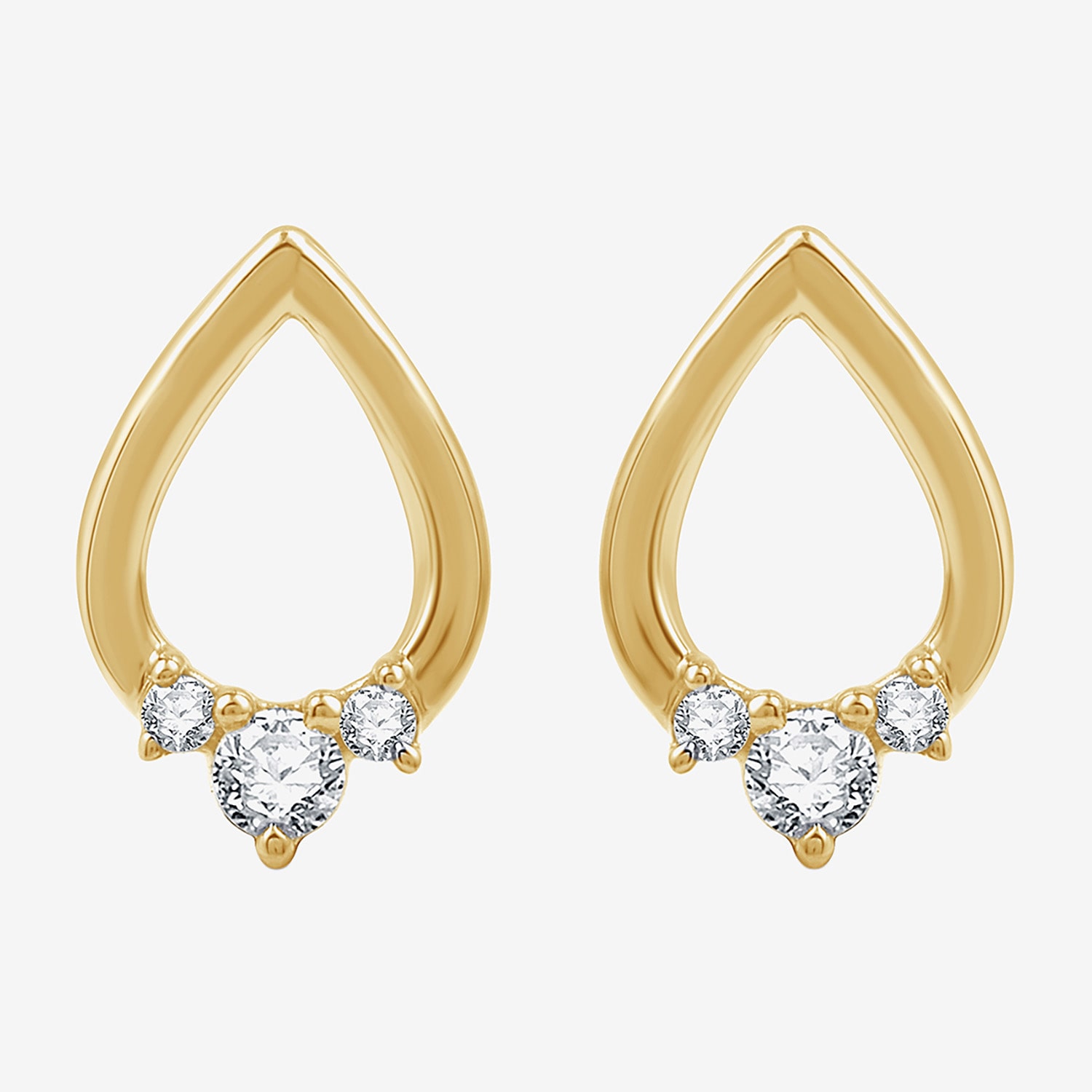 Yes, Please! 1/6 CT. T.W. Lab Grown White Diamond Sterling Silver 12.2mm Stud Earrings