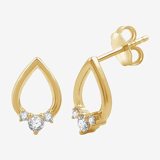 Yes, Please! 1/6 CT. T.W. Lab Grown White Diamond Sterling Silver 12.2mm Stud Earrings