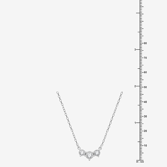 Yes, Please! (G, Si1-Si2) Womens 1/6 CT. T.W. Lab Grown White Diamond Sterling Silver 18 Inch Pendant Necklace