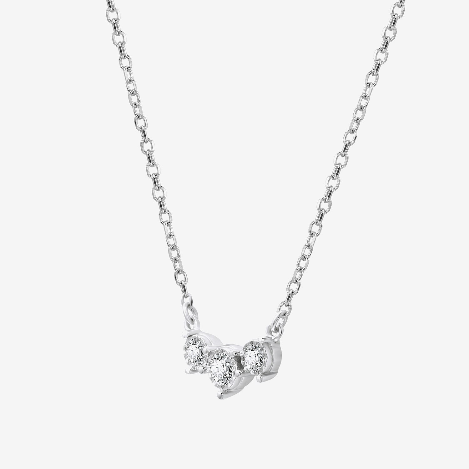 Yes, Please! (G, Si1-Si2) Womens 1/6 CT. T.W. Lab Grown White Diamond Sterling Silver 18 Inch Pendant Necklace