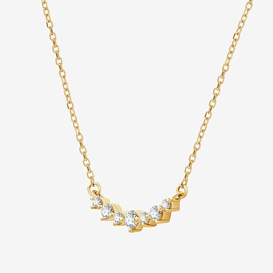Yes, Please! Womens 1/6 CT. T.W. Lab Grown White Diamond Sterling Silver 17 1/2 Inch Pendant Necklace