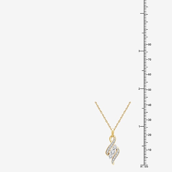 Yes, Please! Womens 1/6 CT. T.W. Lab Grown White Diamond Sterling Silver 18 Inch Pendant Necklace