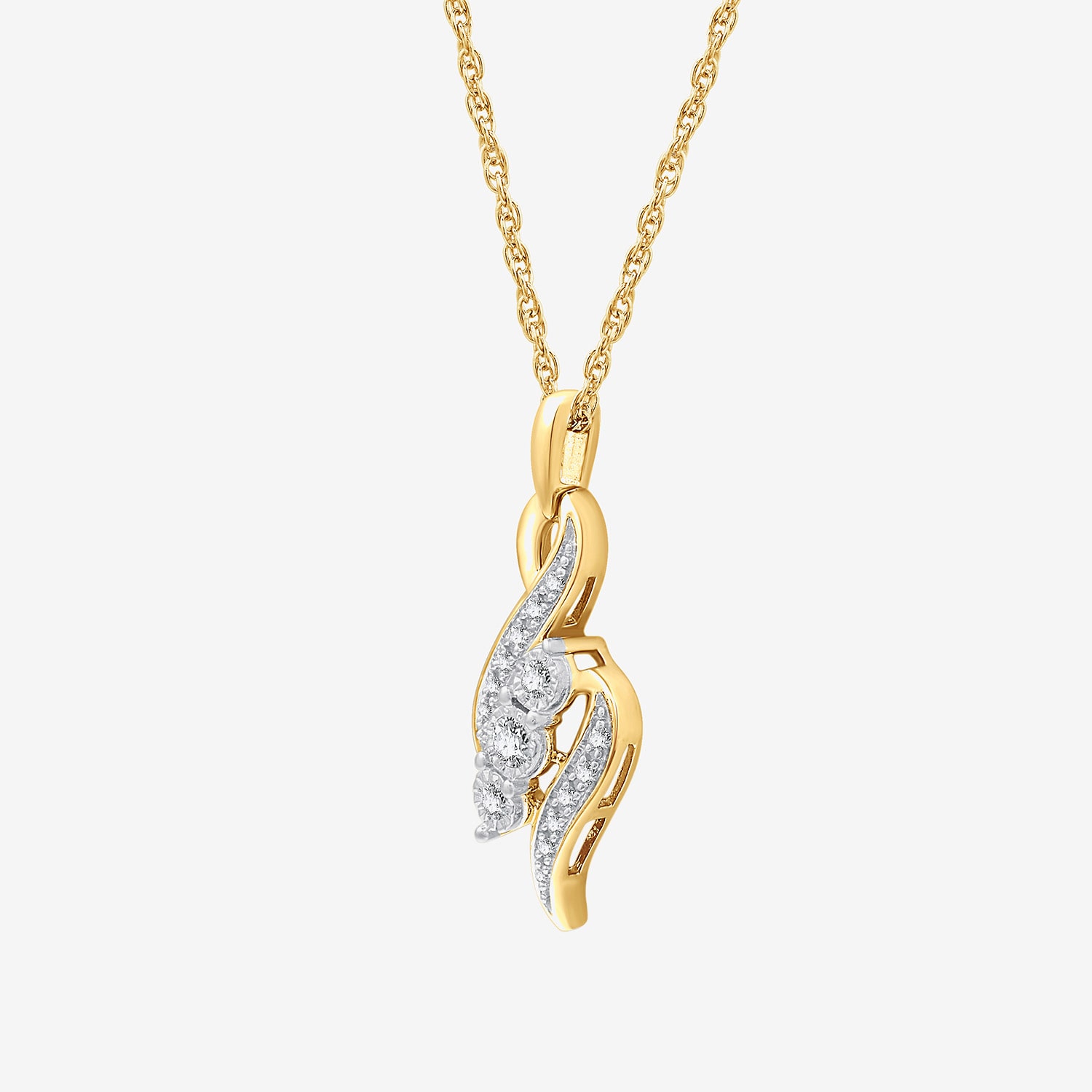 Yes, Please! Womens 1/6 CT. T.W. Lab Grown White Diamond Sterling Silver 18 Inch Pendant Necklace