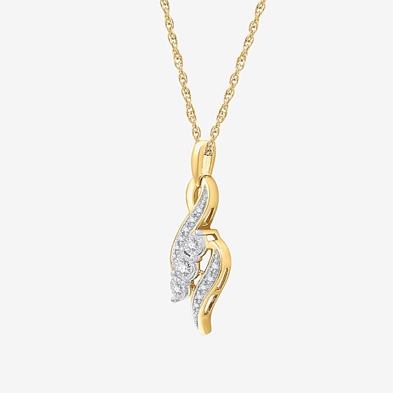 Yes, Please! Womens 1/6 CT. T.W. Lab Grown White Diamond Sterling Silver 18 Inch Pendant Necklace