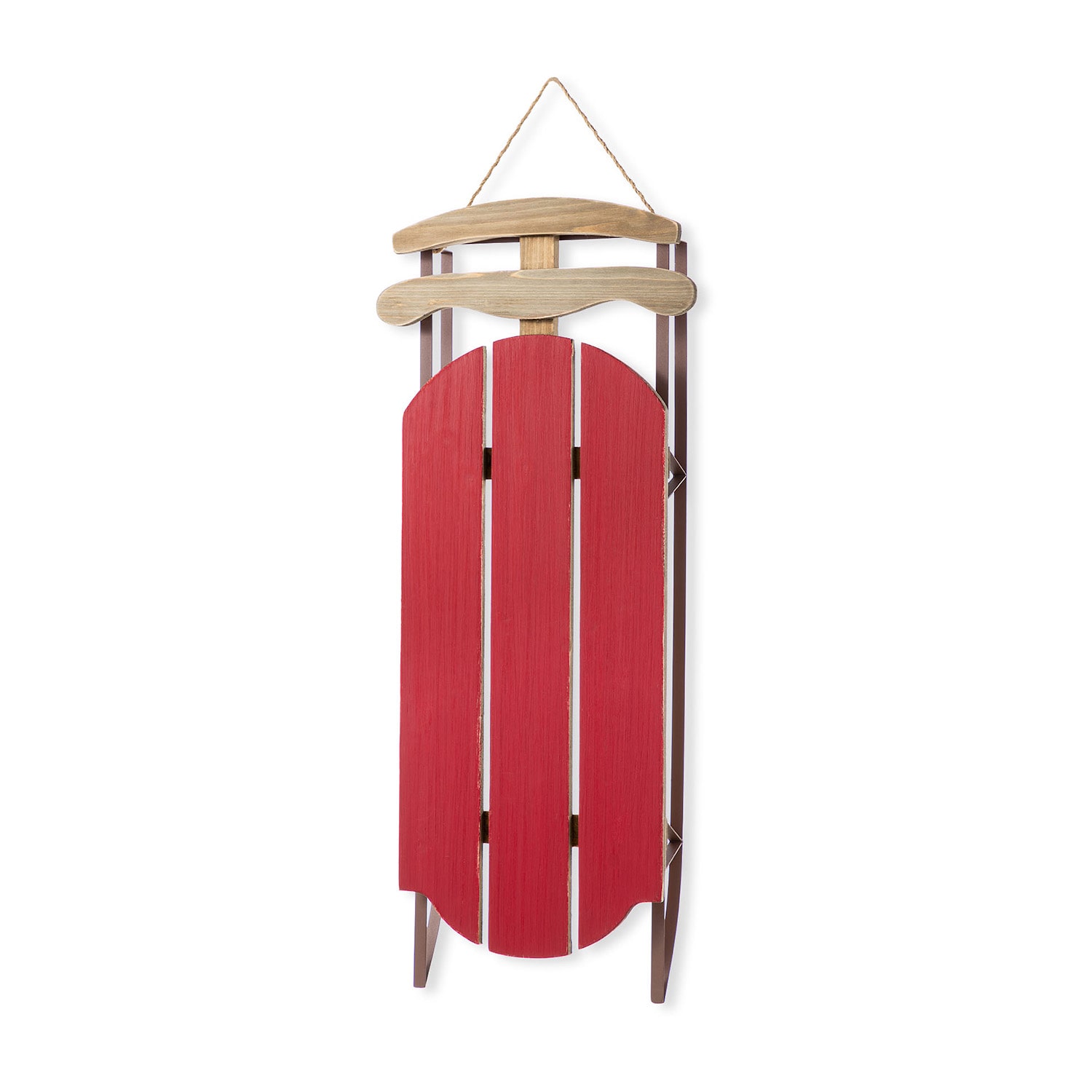 Glitzhome 35"H Wooden Red Christmas Christmas Porch Sign