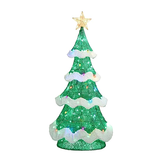 Glitzhome 75"H Lighted 3d Mesh Christmas Tree Christmas Tabletop Decor