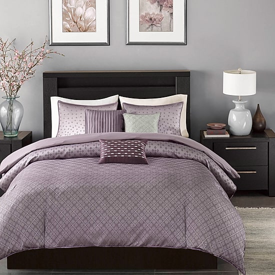 Madison Park Morris Polyester  6-pc. Jacquard Duvet Cover Set
